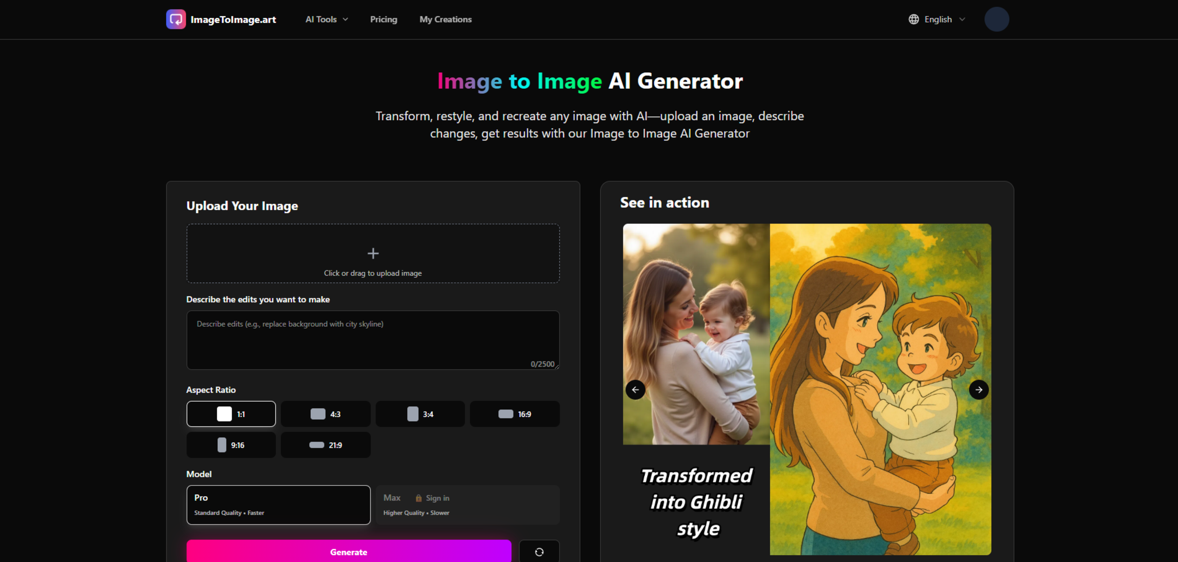 Image to Image AI Generator