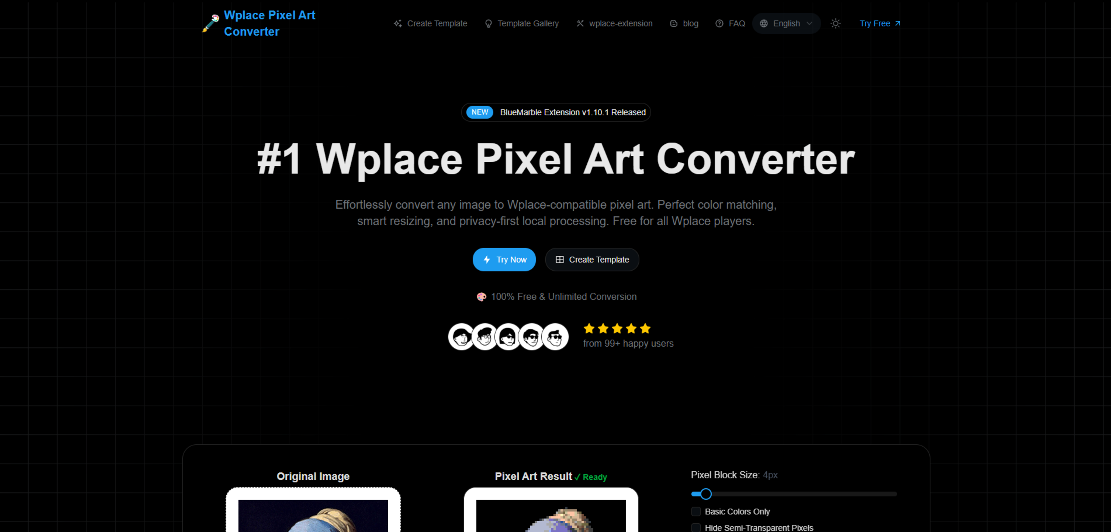 Wplace Pixel Art Converter