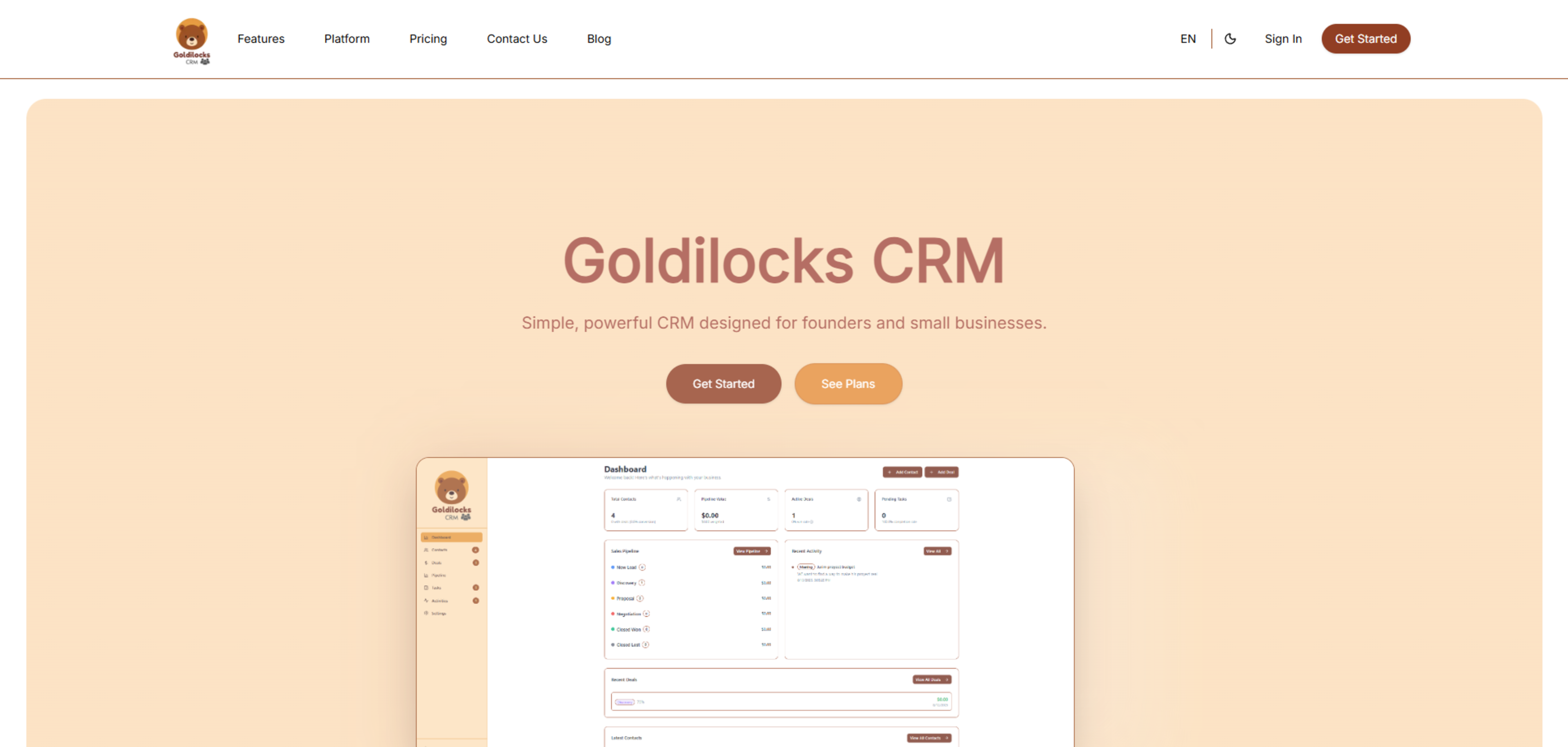 Goldilocks CRM