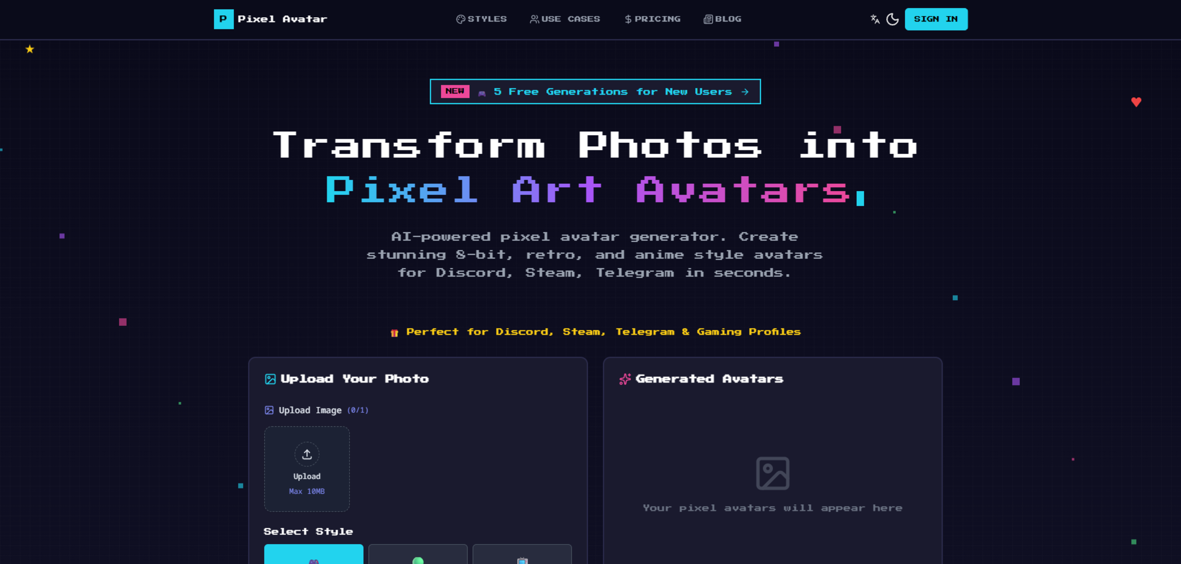 Pixel Avatar Generator