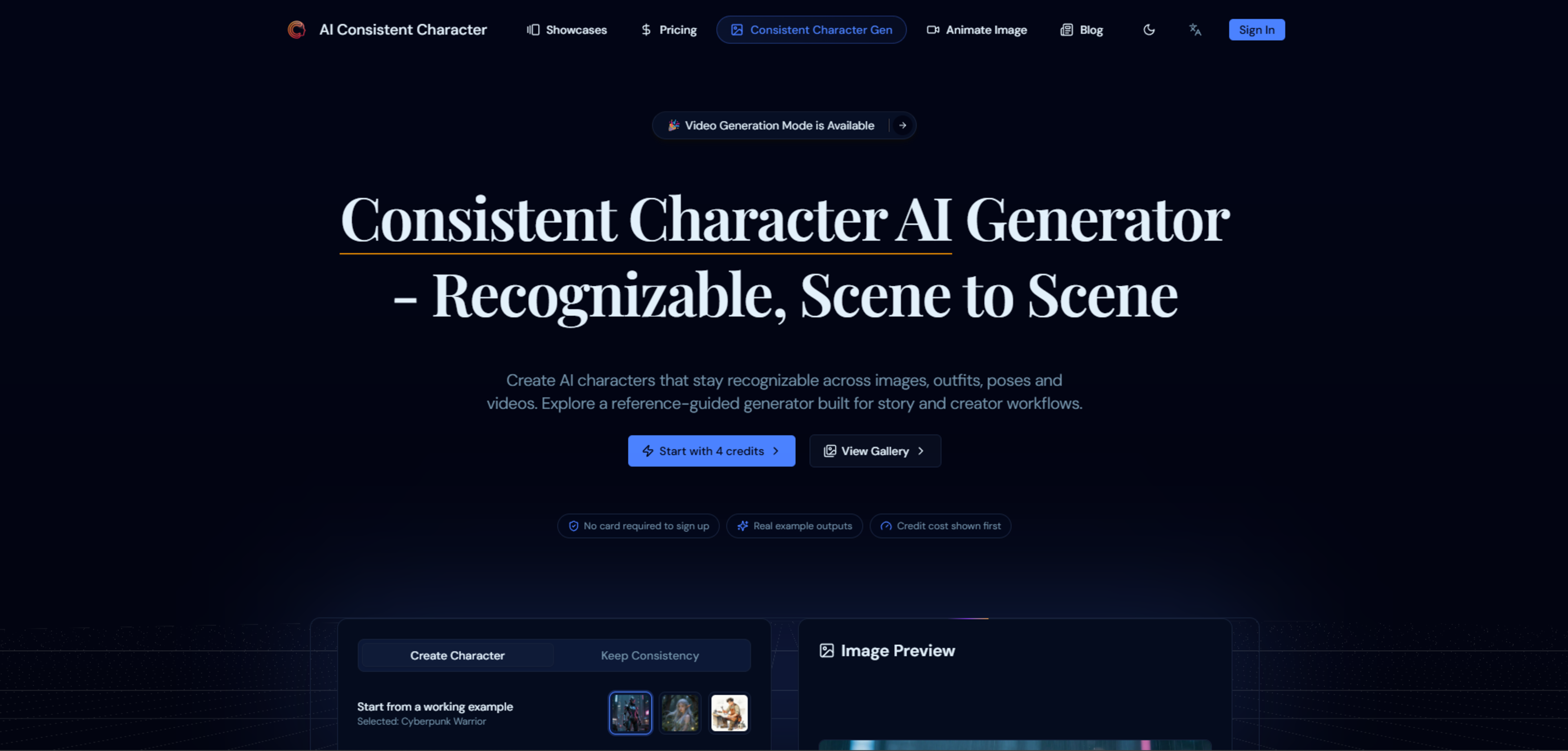 Consistent Character AI