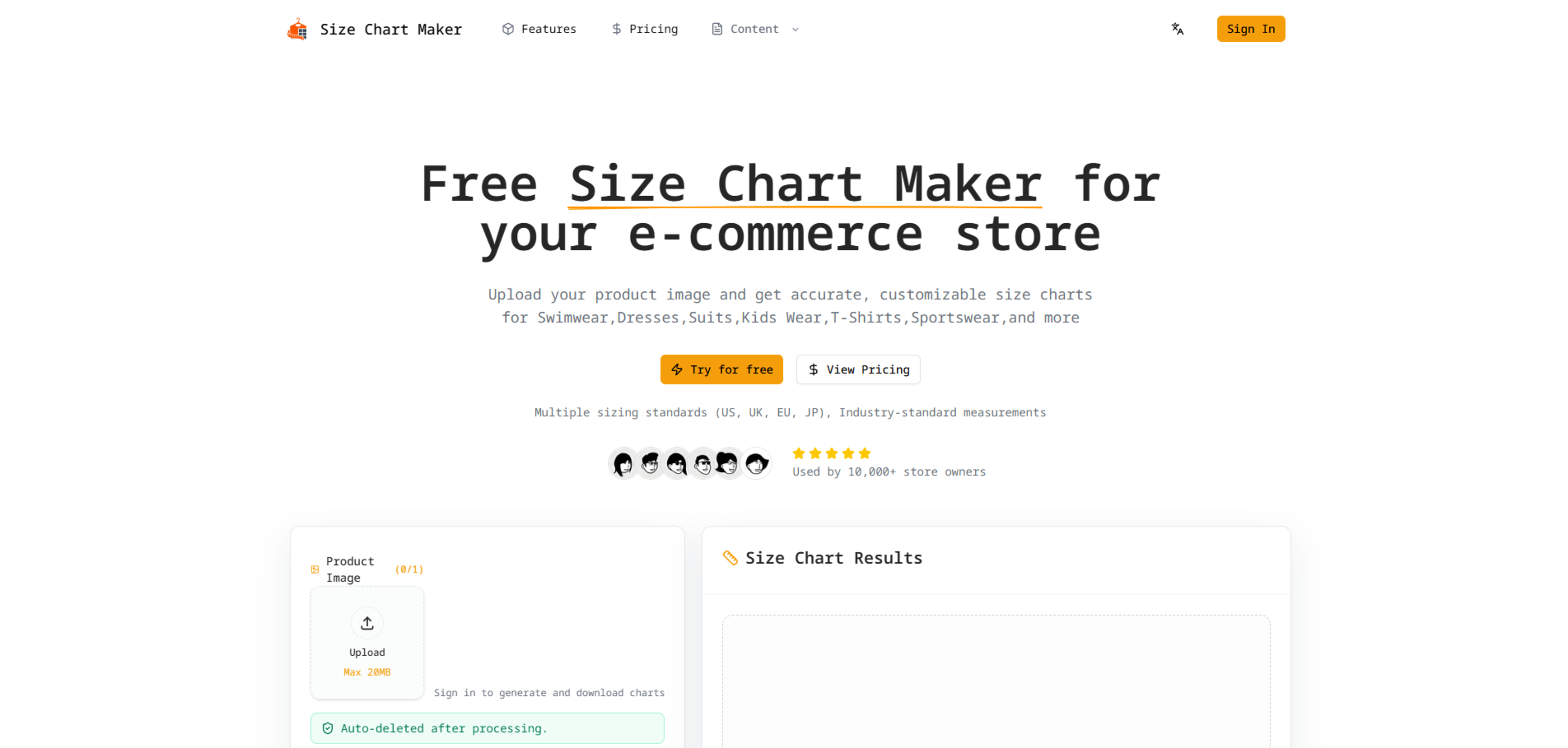 Size Chart Maker