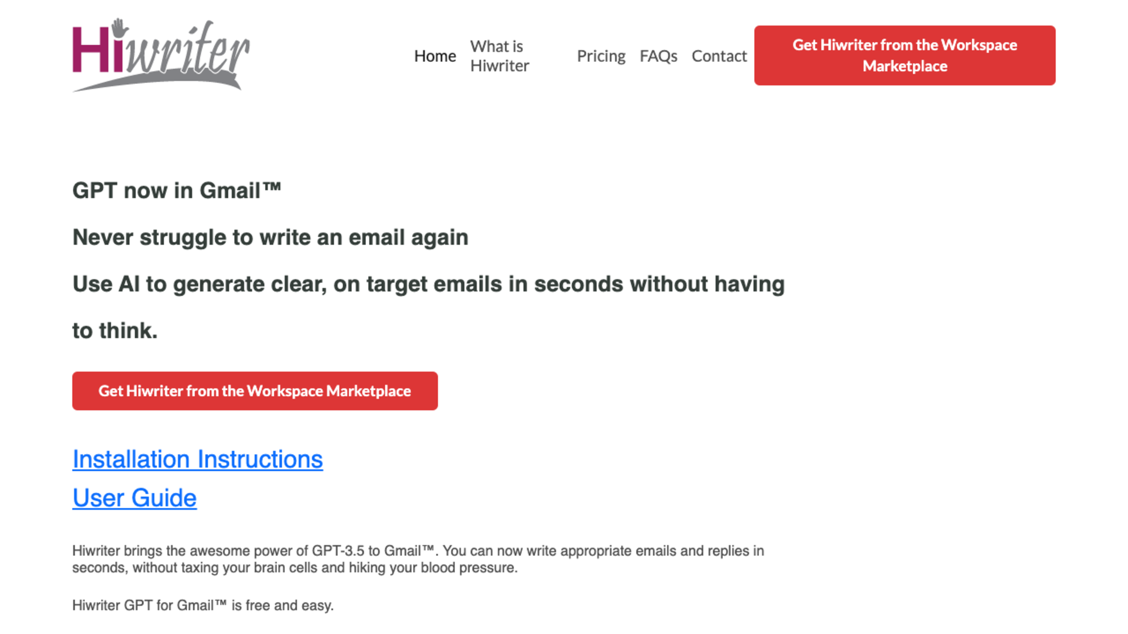 Hiwriter GPT for Gmail