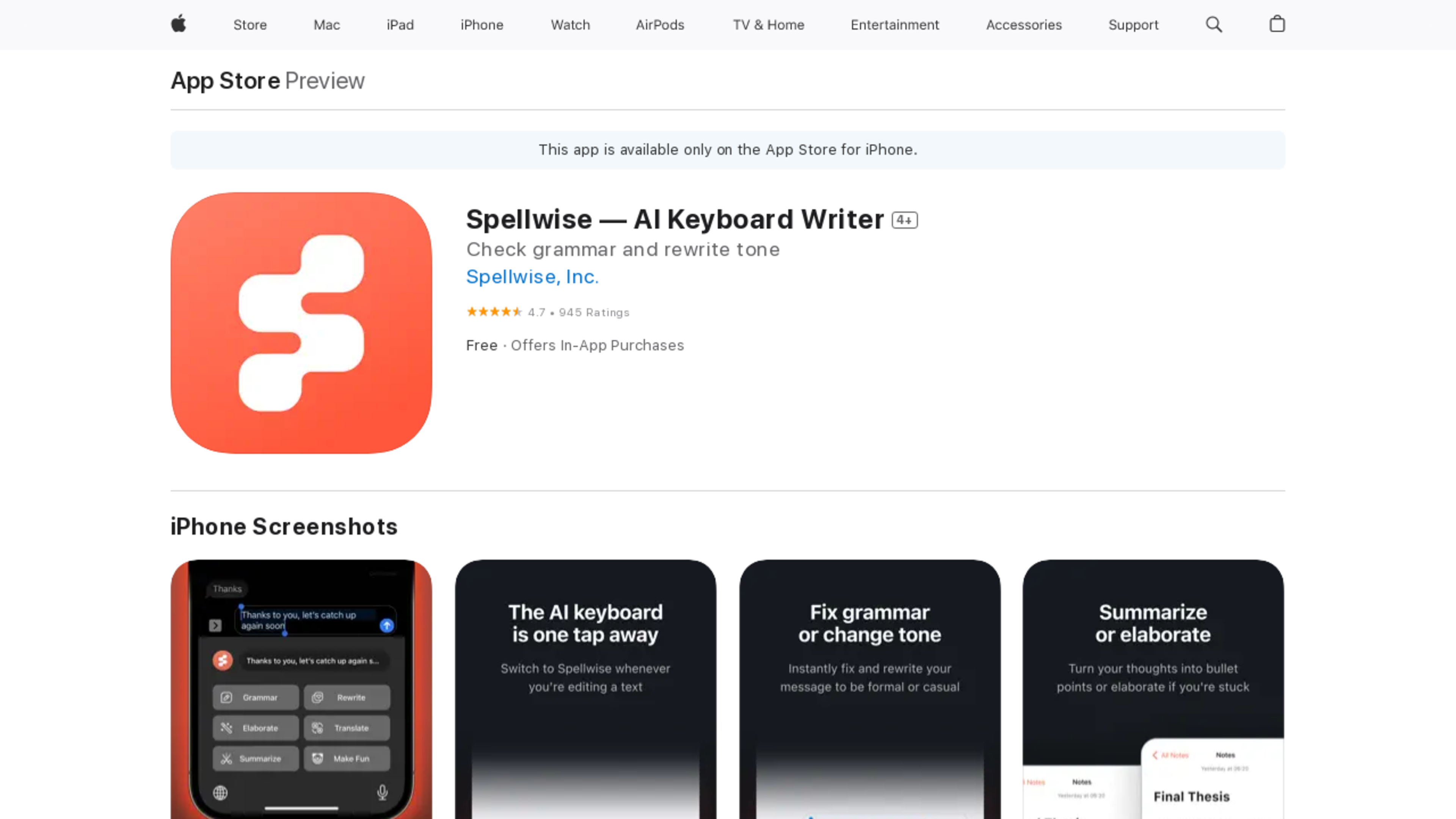 Spellwise — AI Keyboard Writer