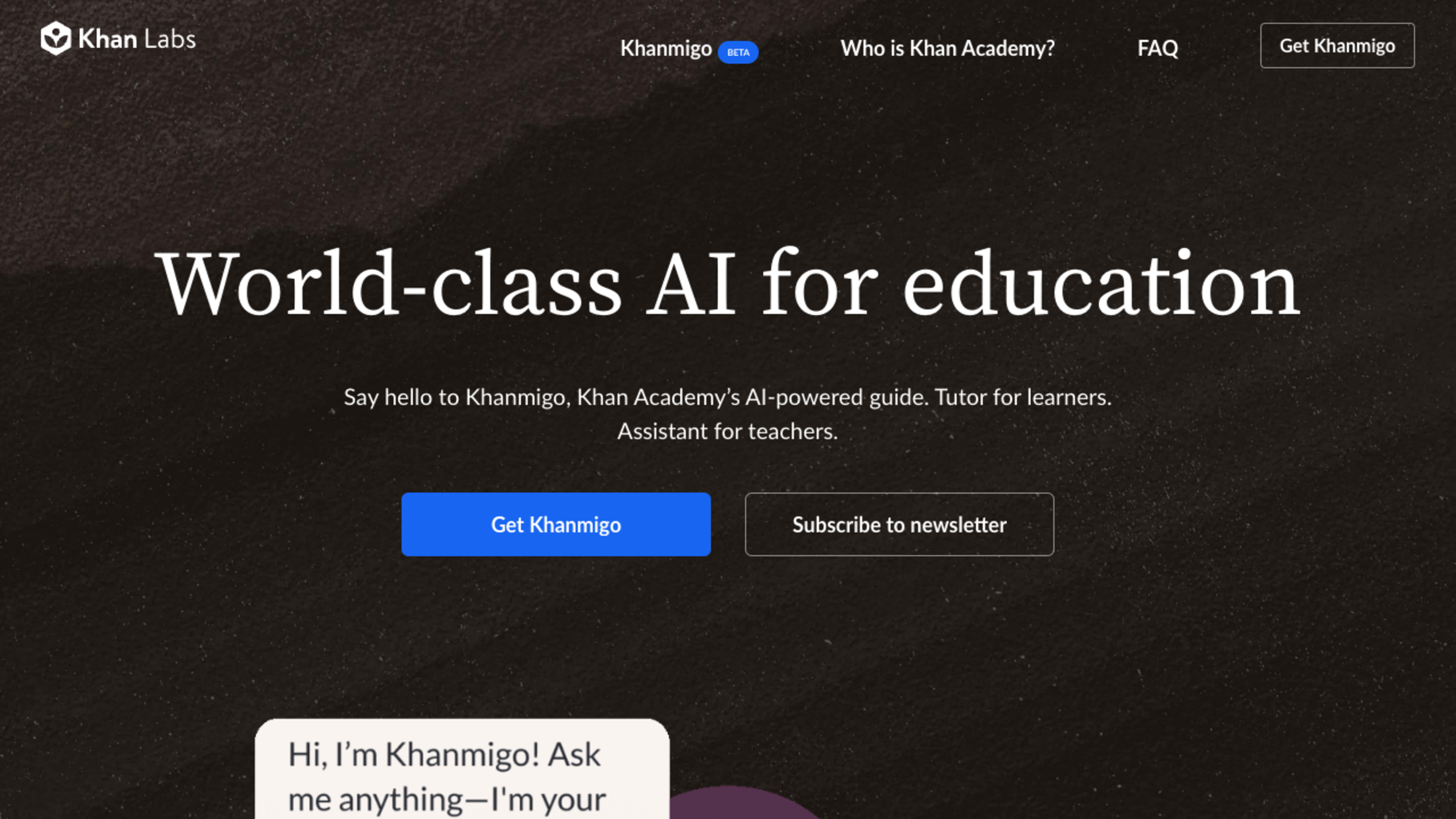 Khan Academy Khanmigo