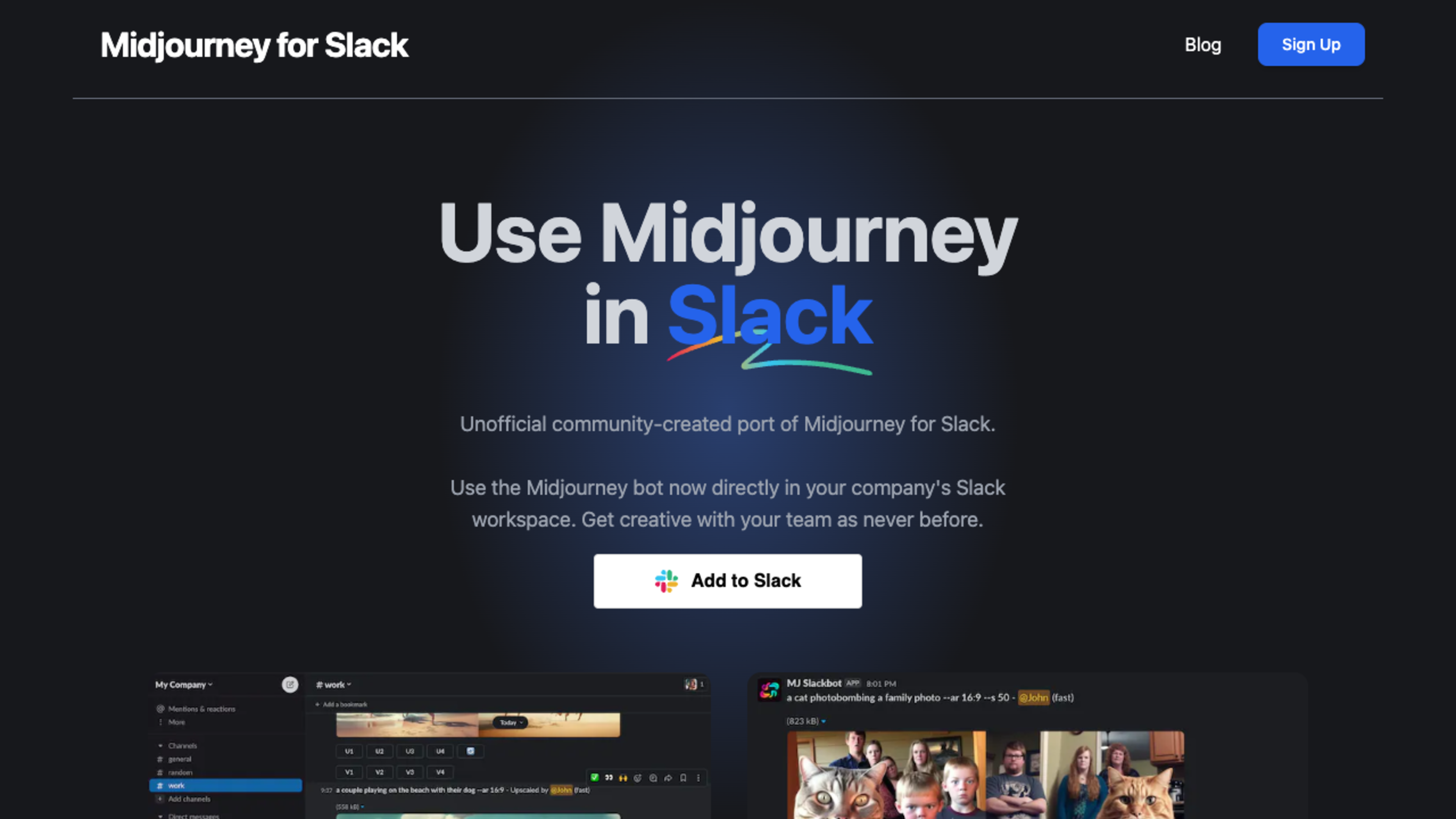 Midjourney for Slack