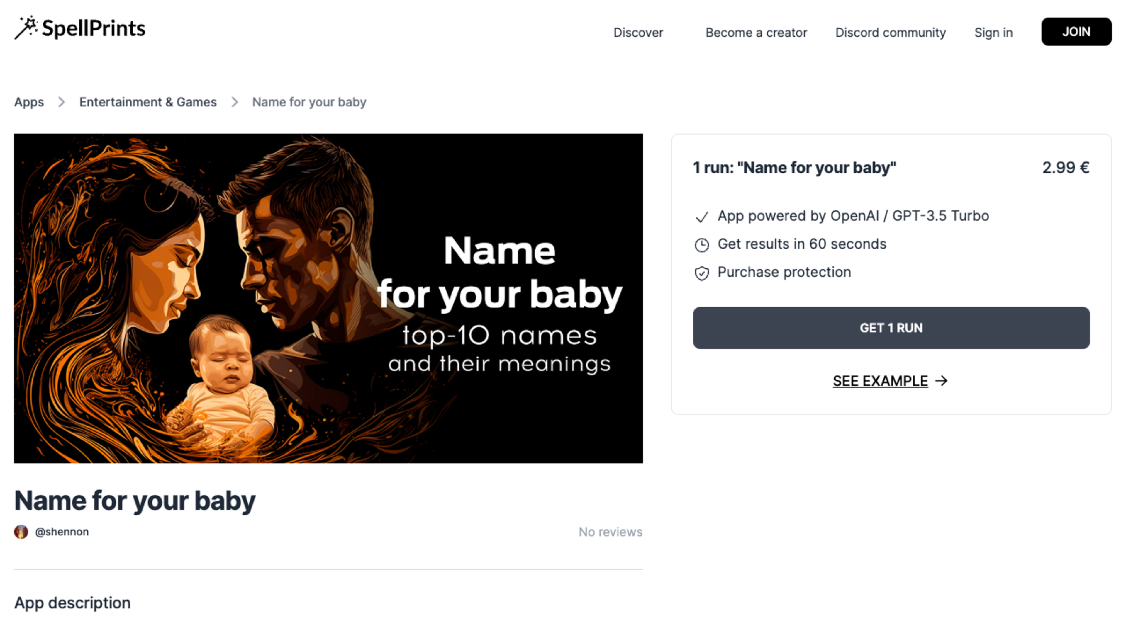 Name for your baby