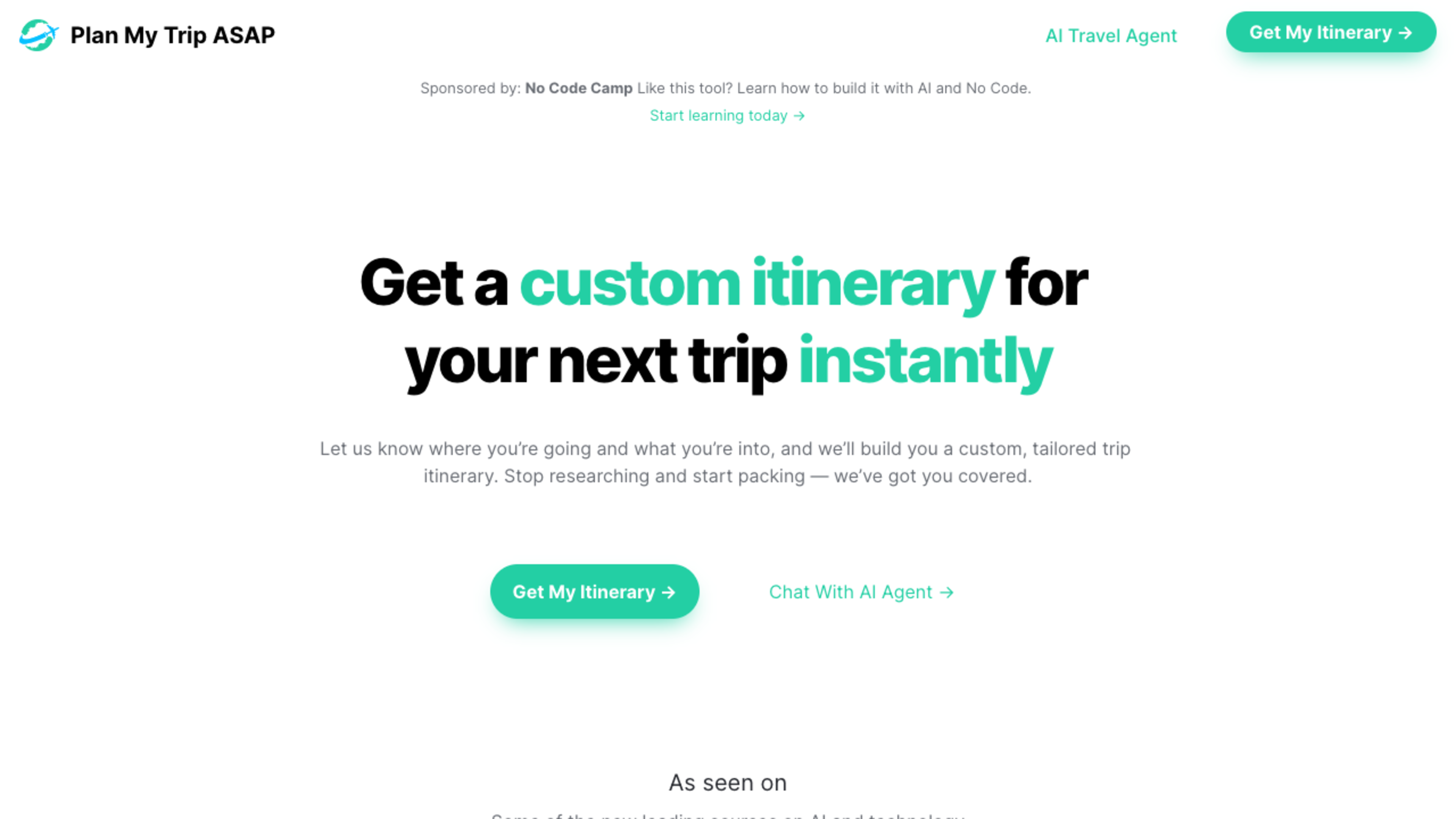 Plan My Trip ASAP