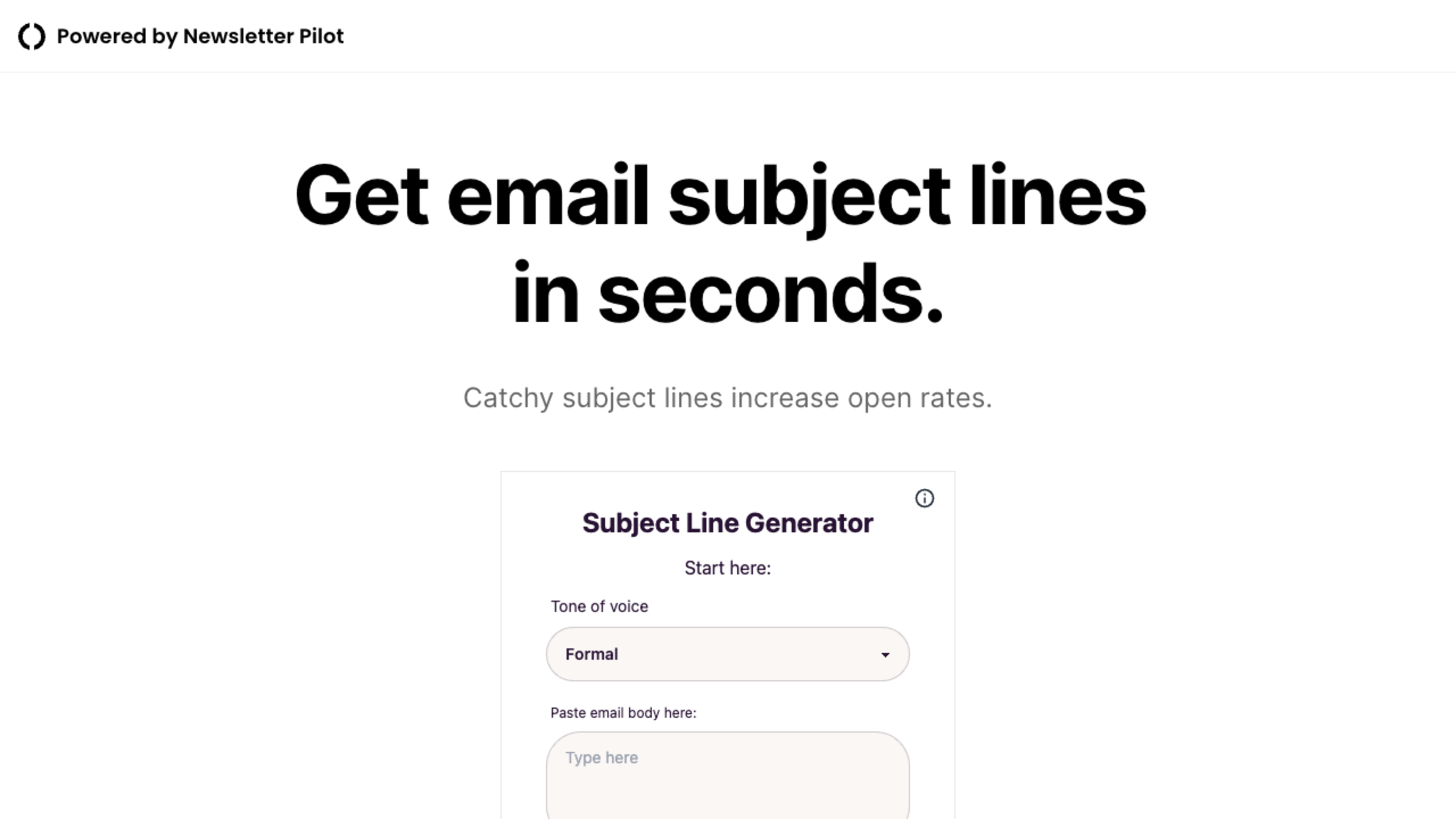 Subject Line Generator