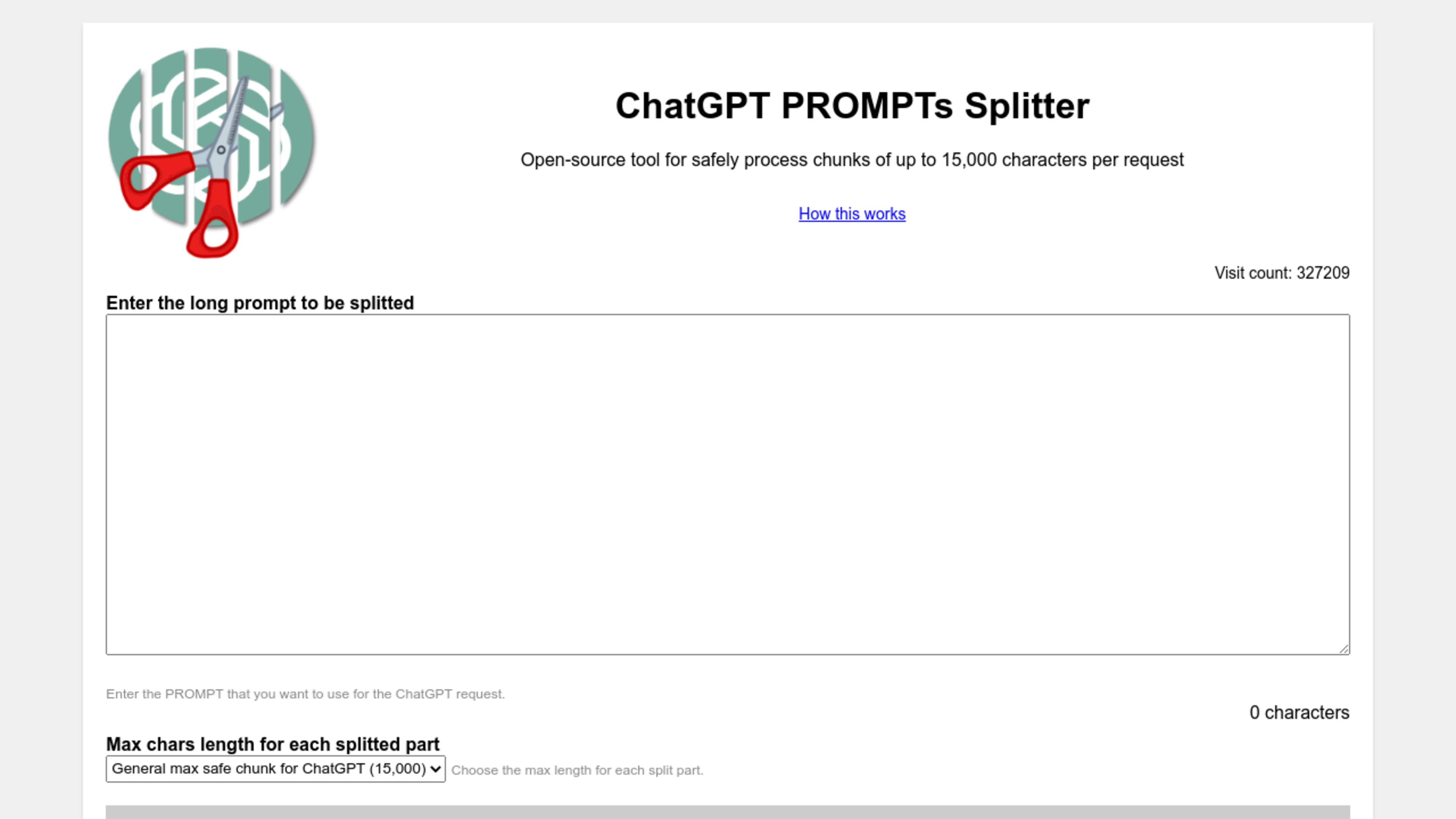 ChatGPT PROMPTs Splitter