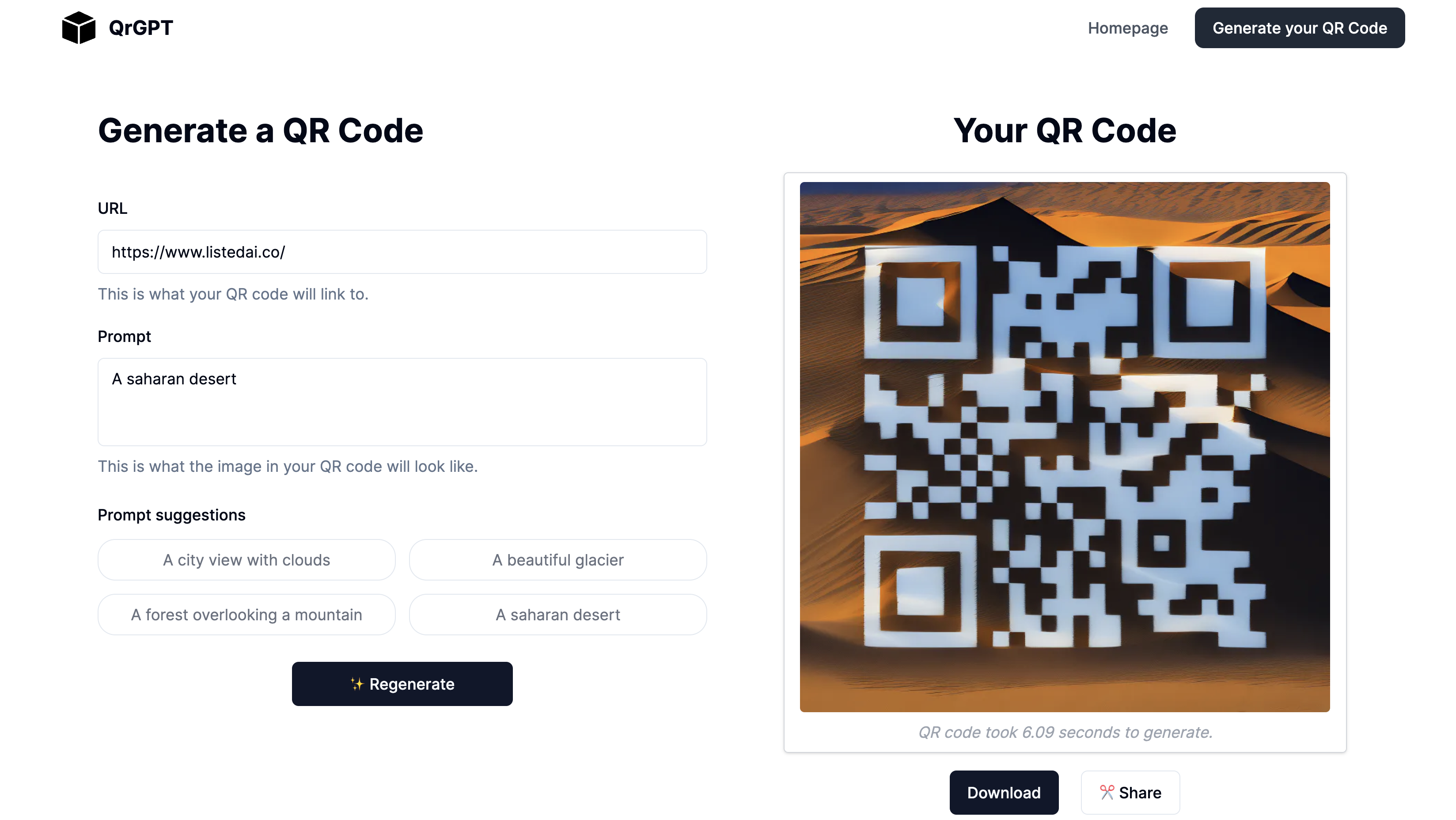 QrGPT QR Code Generator - What is it? How does it work? | ListedAI