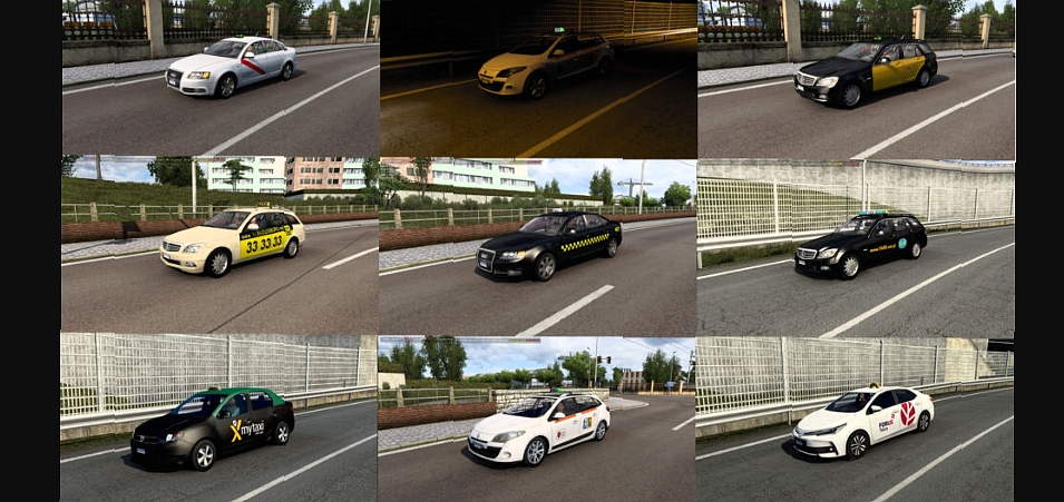 МОД Taxi Traffic Pack v3.5.7 ДЛЯ EURO TRUCK SIMULATOR 2