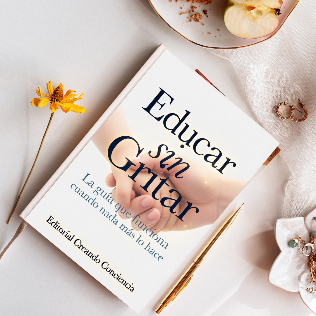 [MOCKUP PRODUCTO 1: Portada del PDF Educar sin gritar sobre tablet]