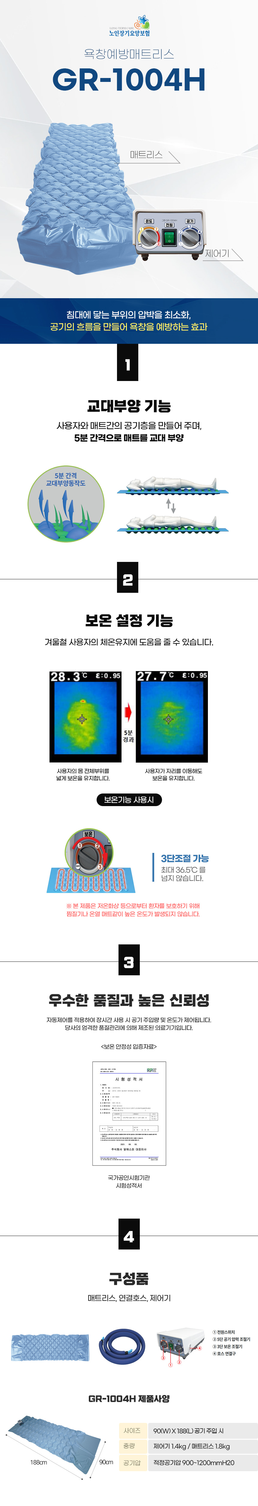 욕창예방매트리스 GR-1004H 상세 1