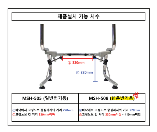 안전손잡이 변기손잡이 MSH-508(변기형) 상세 1