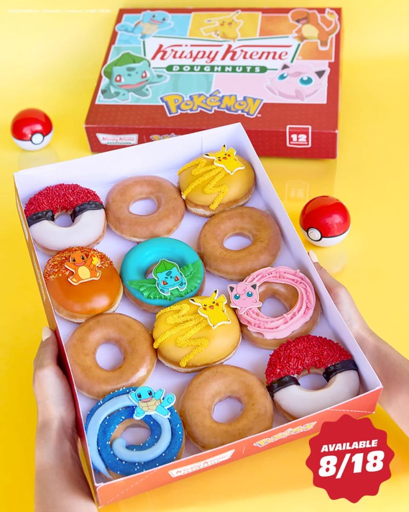 Pokémon Teams Up with Krispy Kreme for 6 Themed Doughnuts