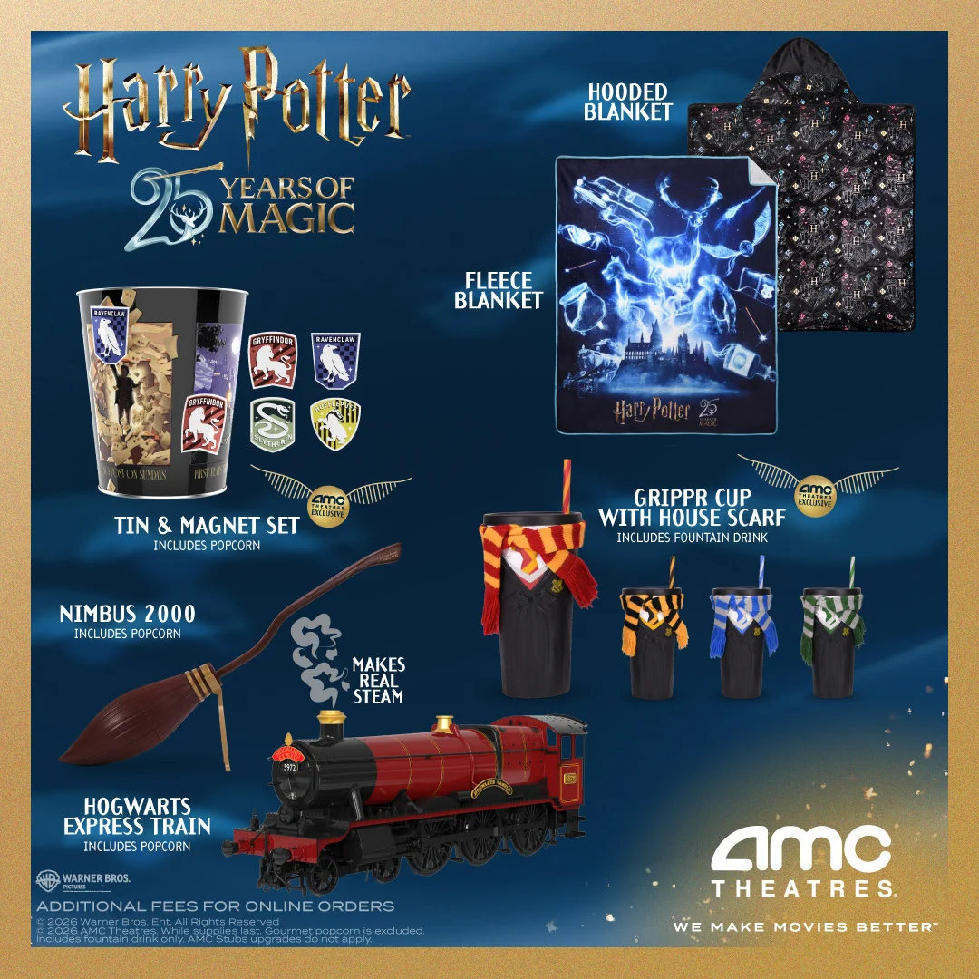 AMC Theatres Announces Harry Potter 25th Anniversary Concession Collectibles