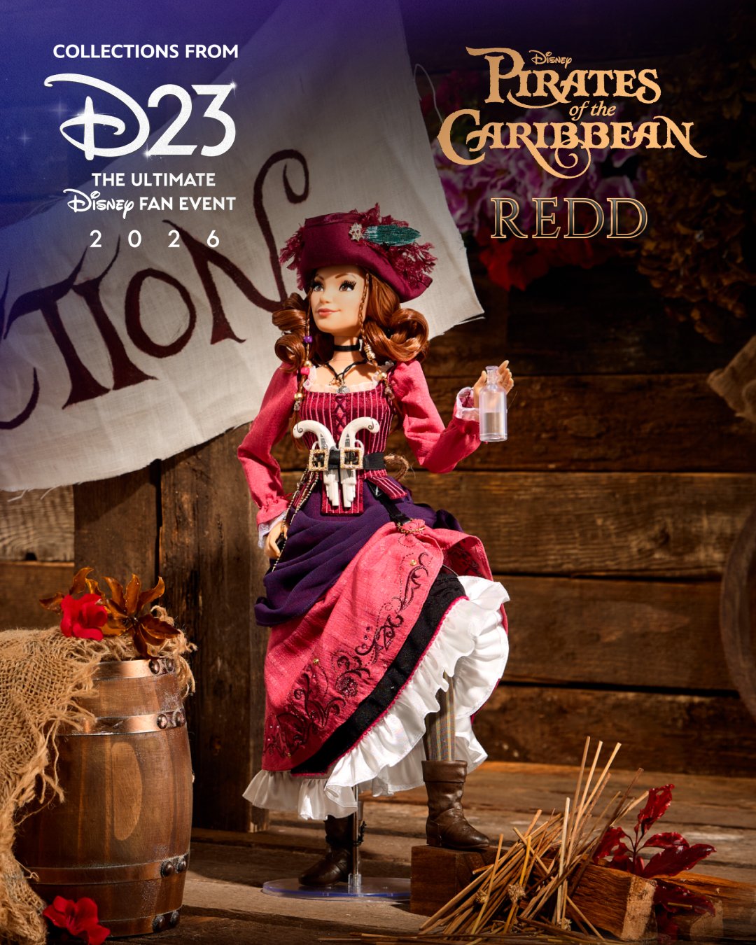 Disney Store Debuts Redd Limited Edition Pirates of the Caribbean Doll at D23