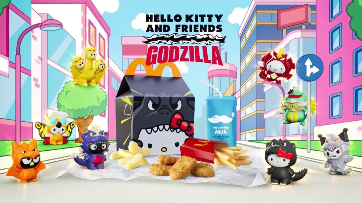 Hello Kitty Becomes a Kaiju in McDonald's Happy Meal Collaboration