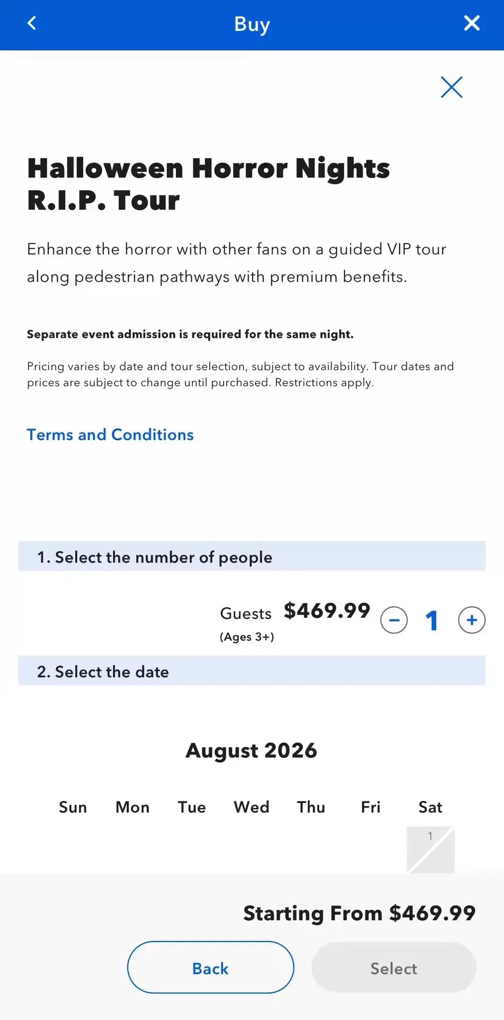 HHN 35 'RIP' Experience Essentially Sold Out