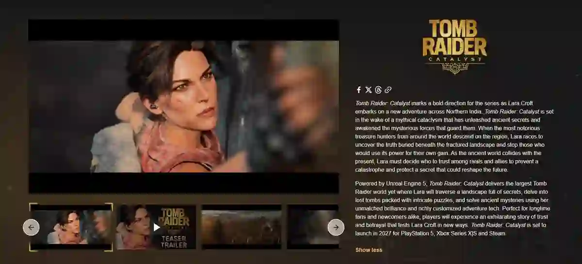 Tomb Raider: Catalyst Delayed to 2028