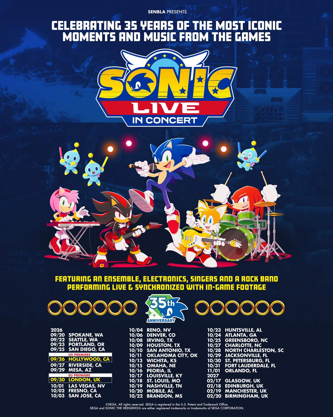 Sonic 35th Anniversary: Sonic Live in Concert Tickets From $35