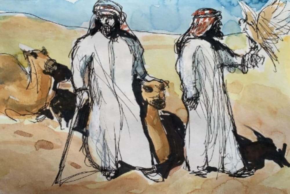 Dubai, bedouins, falcons and camels