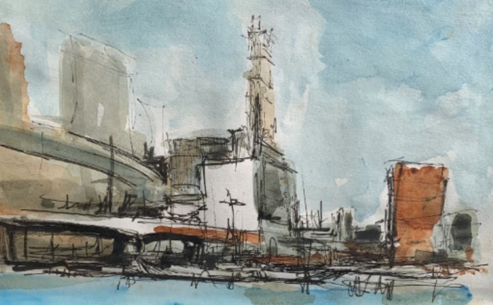 Kobe, port area