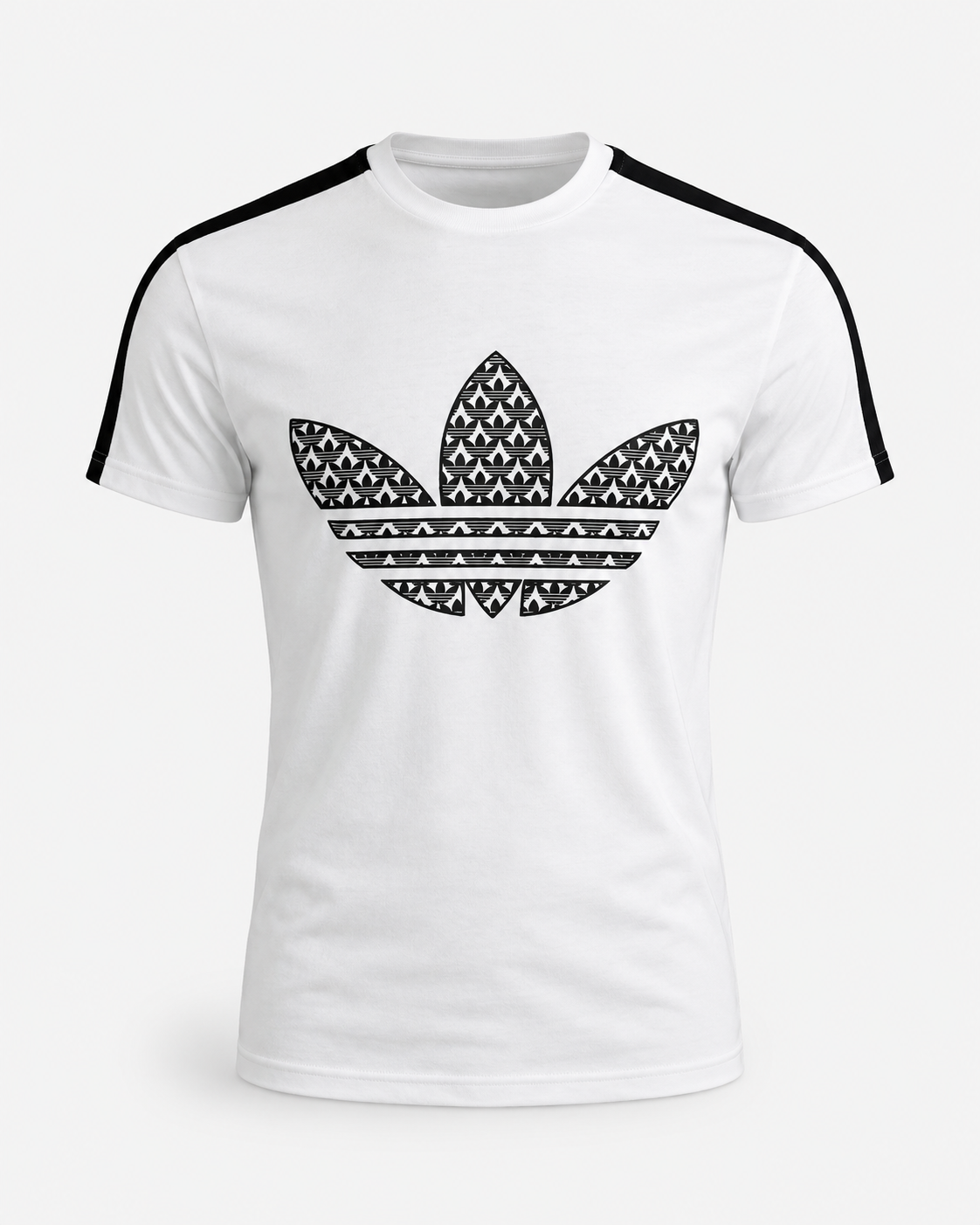 T-shirt Homme Blanc avec Logo Noir - Adil Shop Taza