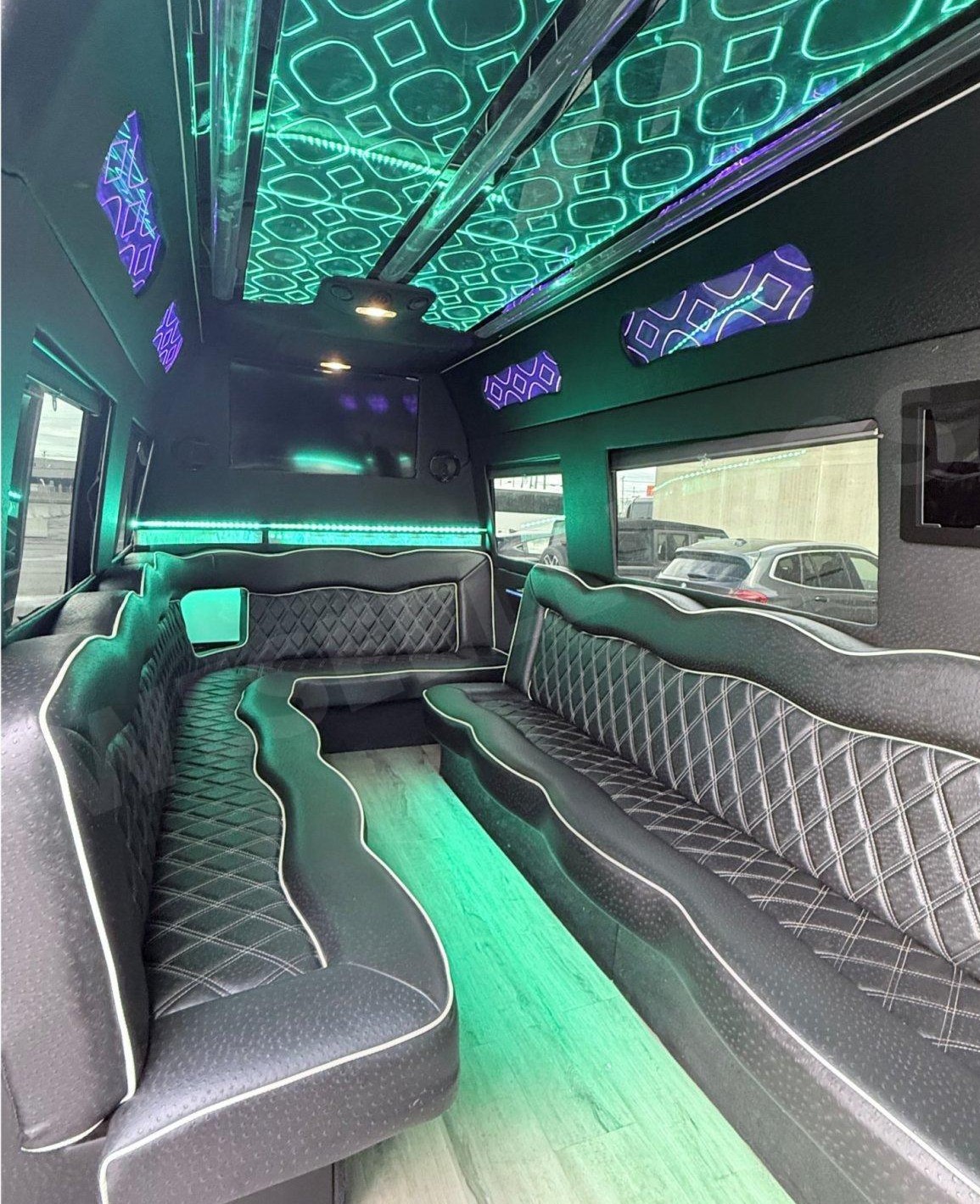 Premium 12-Passenger 2022 Mercedes-Benz Sprinter Limo Bus