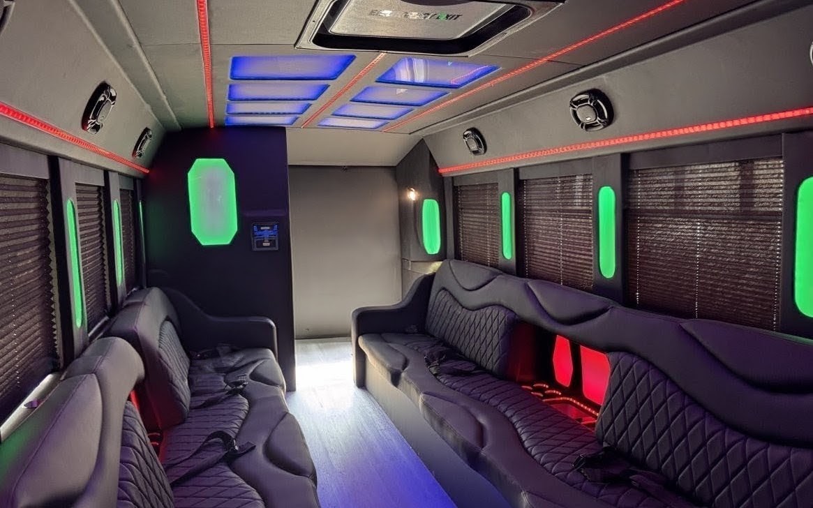 Well - maintained 2018 Ford E-450 Luxury Limo Bus with V10 Engine