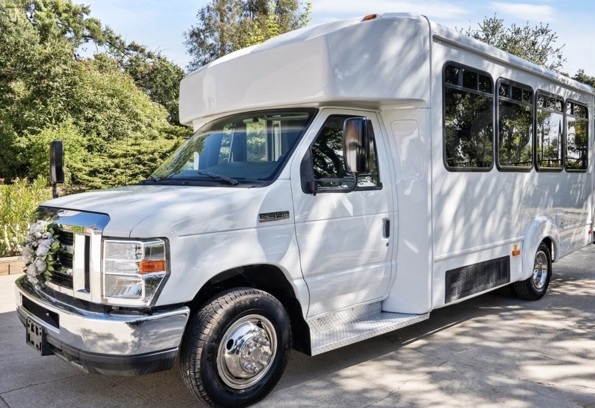 Well - maintained 2018 Ford E-450 Luxury Limo Bus with V10 Engine