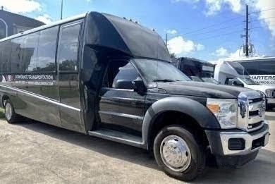 2016 Ford F-550 Shuttle Bus with Premium Black Leather Interior
