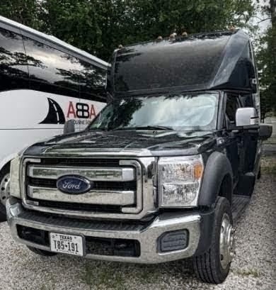 2016 Ford F-550 Shuttle Bus with Premium Black Leather Interior