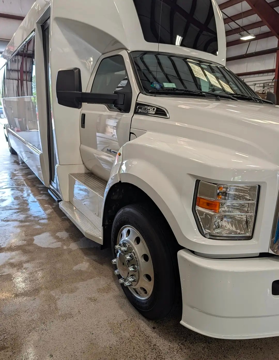 Low-Mileage 2019 Ford F650 Tiffany Executive Shuttle Bus