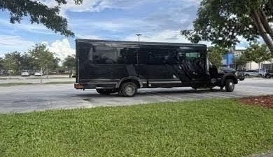 Black 2013 Ford F-550 Limo Bus with Premium Features