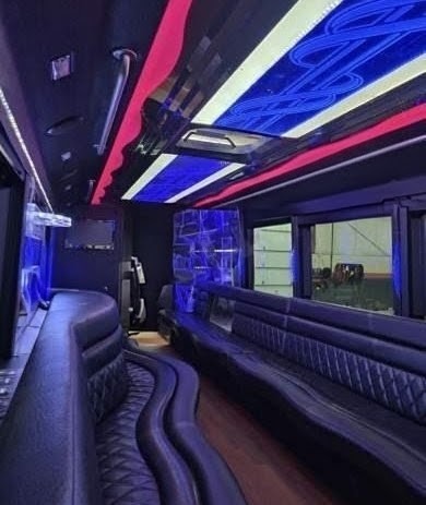 Black 2013 Ford F-550 Limo Bus with Premium Features
