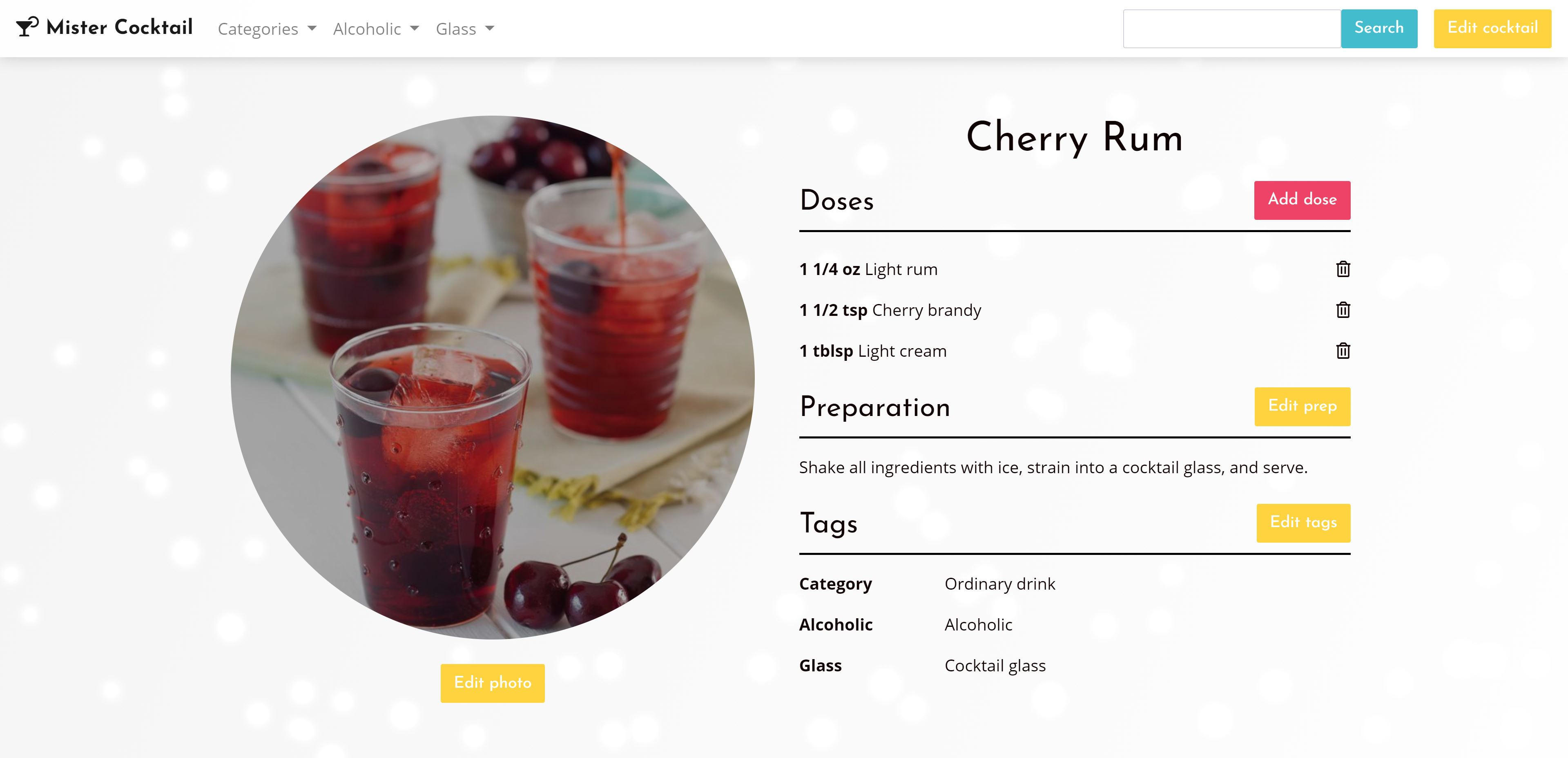 Image of Cocktail show page