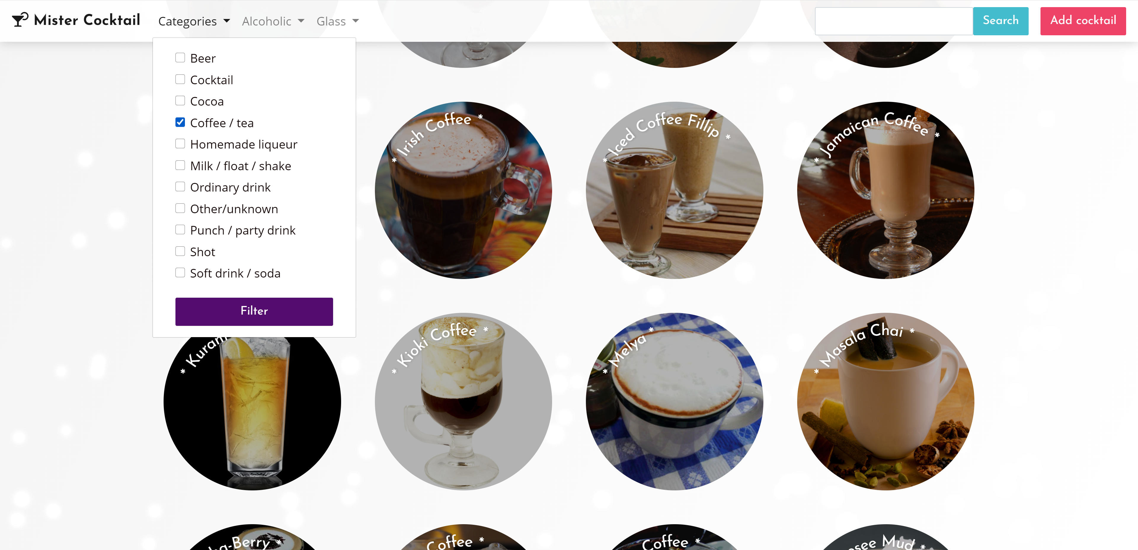 Image of Cocktail show page