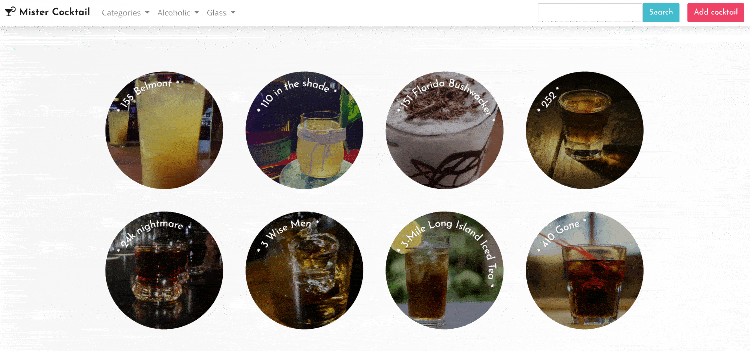 Image of Cocktail's Homepage