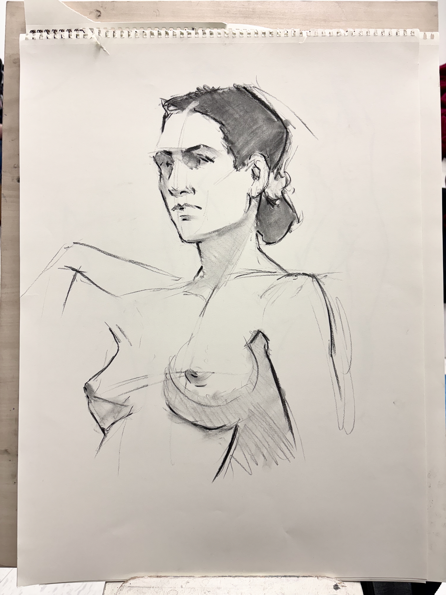 20 minute pose, vine charcoal, 18 x 24 in.