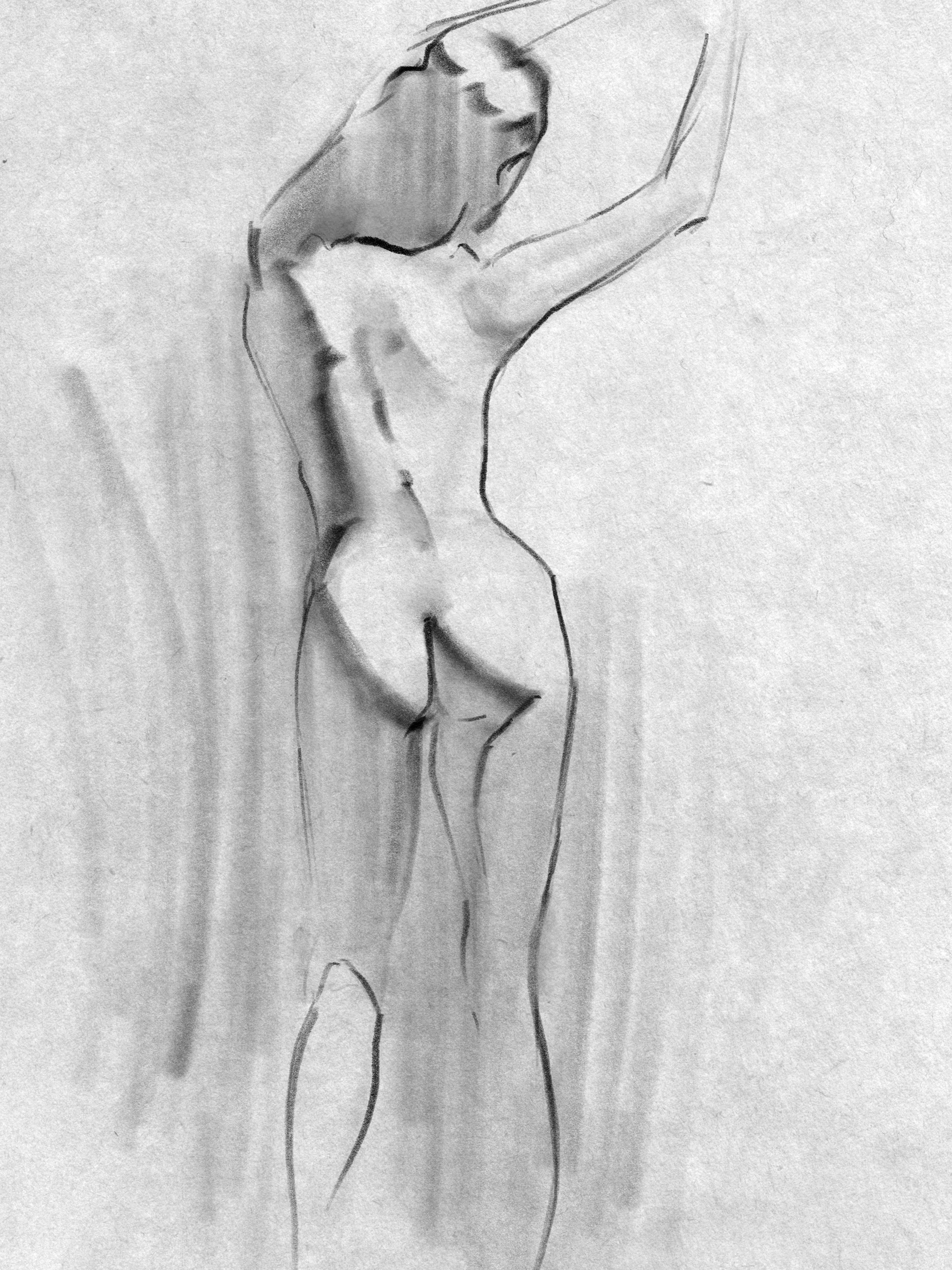 A practice figure sketch after reading the post to try out the ideas. Didn't keep track of the reference unfortunately! Procreate and Charcoal Master Pack.