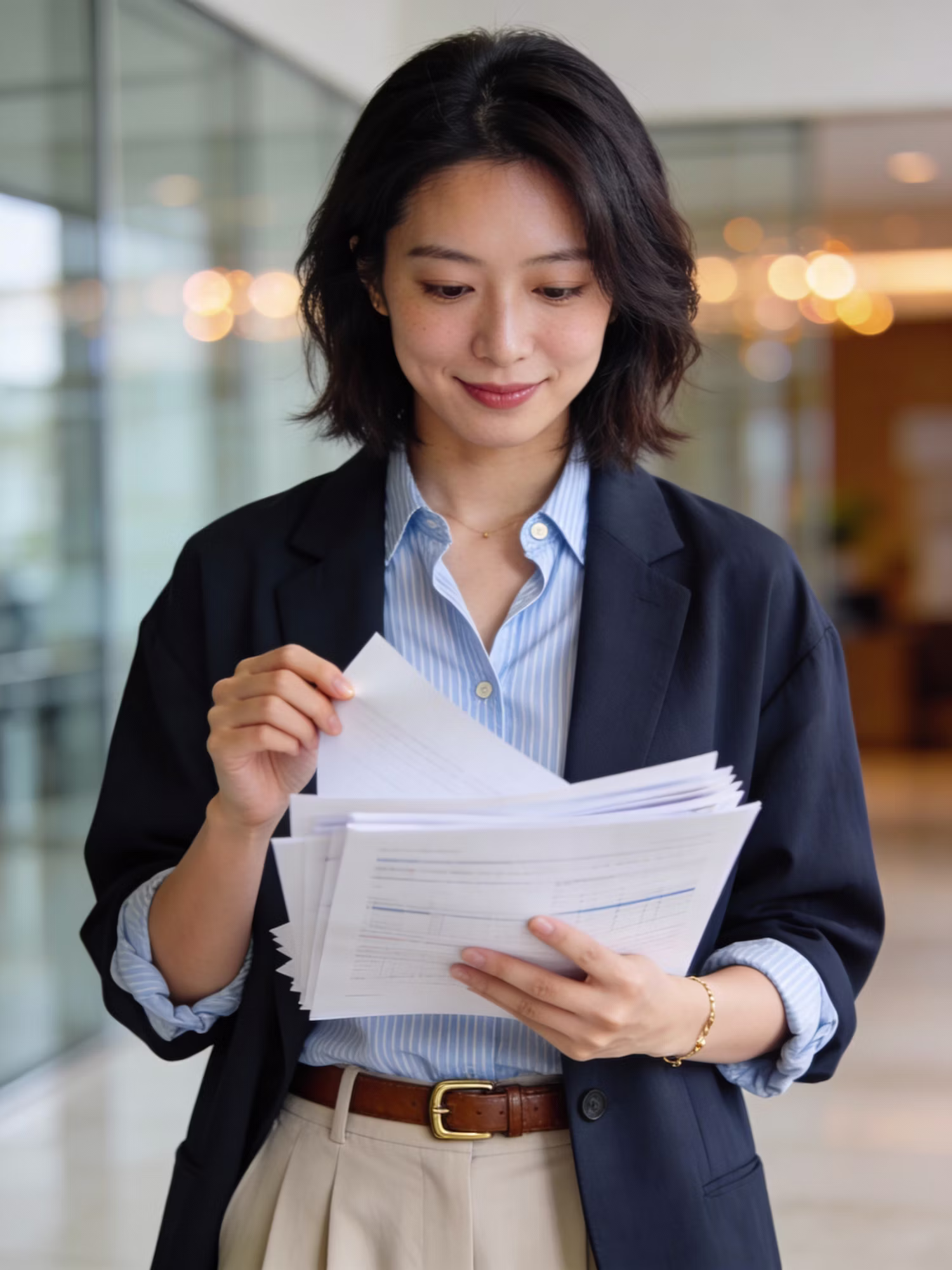 HR professional reviewing compliance files and contingent worker documents