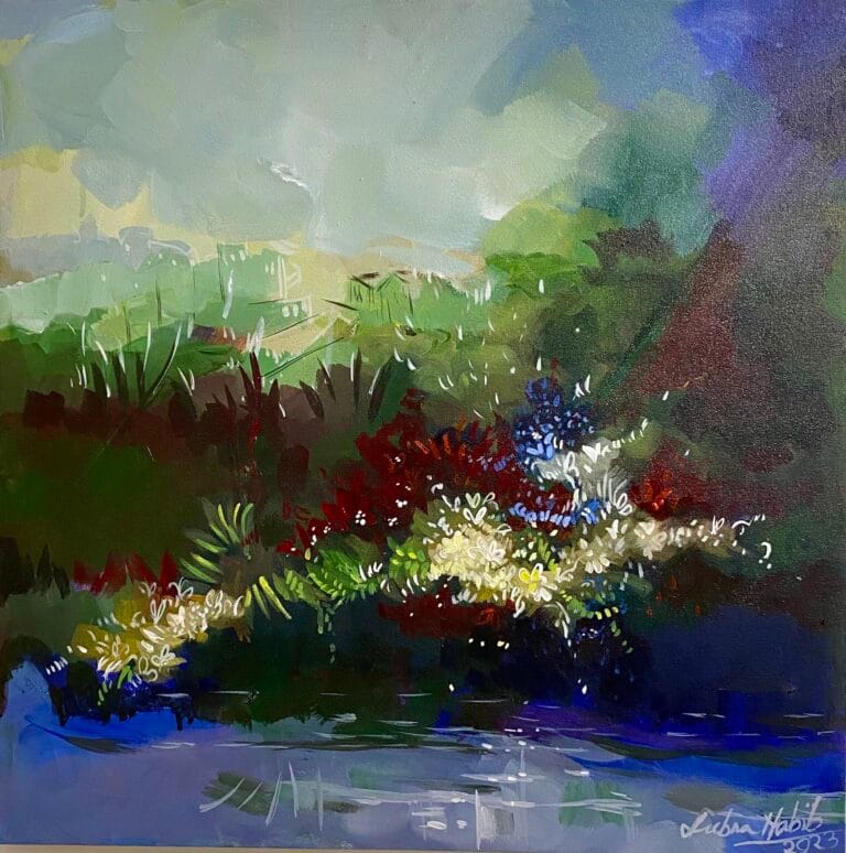 Artwork: Beyond the Sky, Out of the Blue:01 by Artist: Lubna Habib