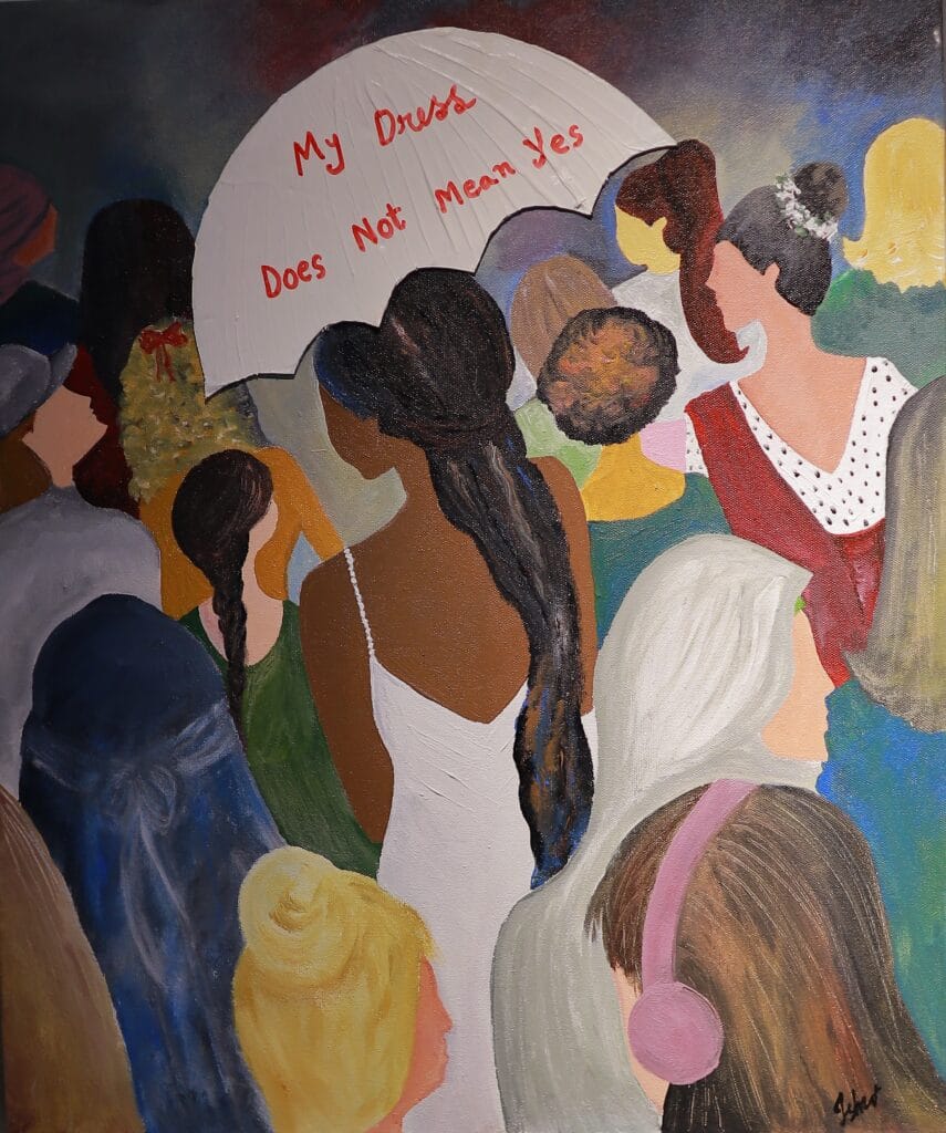 Artwork: What Was She Wearing? by Artist: Ishrat Binte Rouf