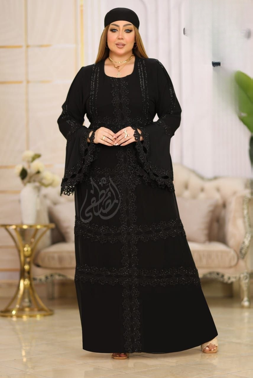 Elegant Silk Abaya - Thumbnail 4