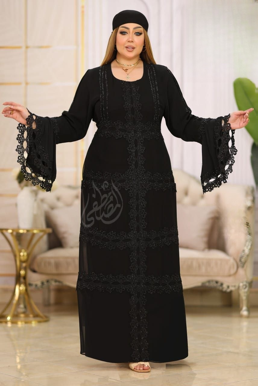 Elegant Silk Abaya - Thumbnail 2