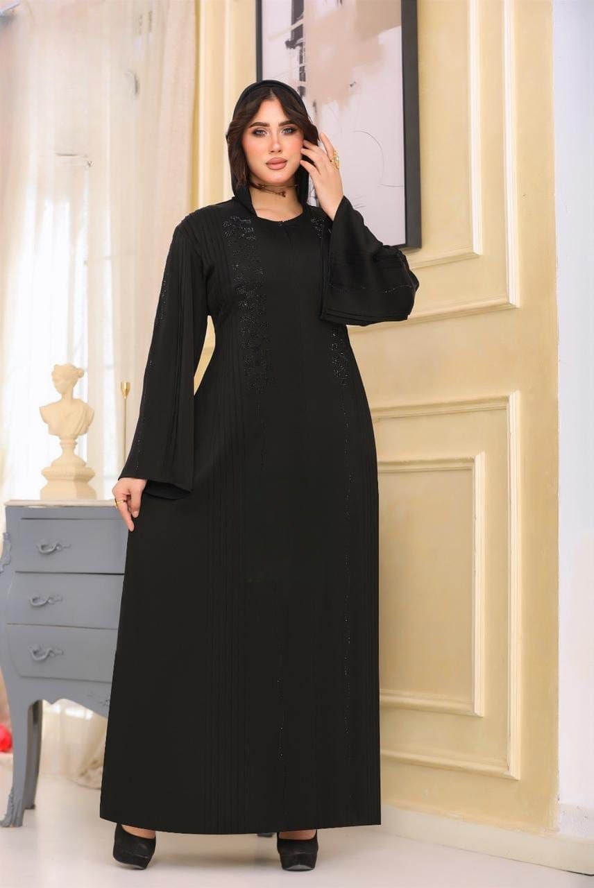 Elegant Silk Abaya - Thumbnail 3