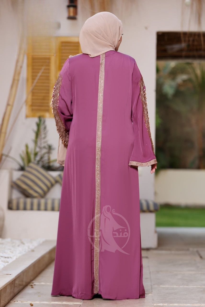 Elegant Silk Abaya fdsaredqarfdew - Thumbnail 2