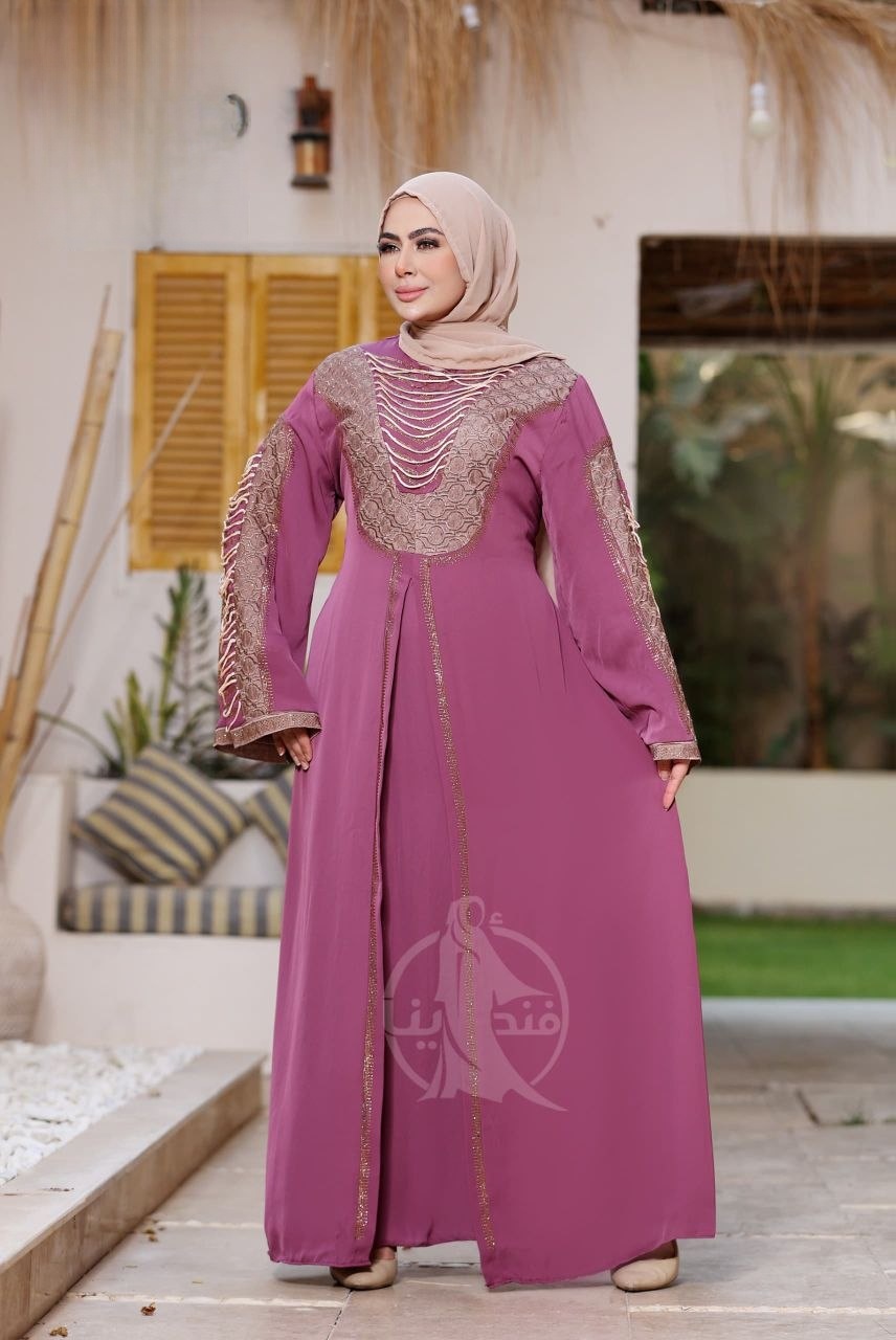 Elegant Silk Abaya fdsaredqarfdew - Thumbnail 3